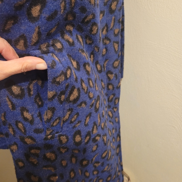 Adyson Parker Blue and Brown Leopard Teddy Jacket - Picture 6 of 6